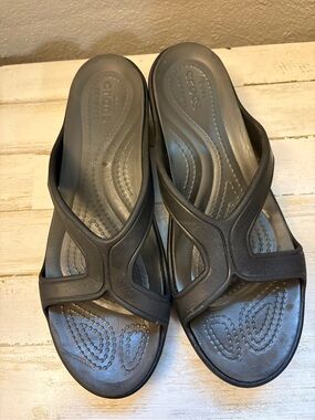 CROCS Gray Slip-On Comfort Sandals